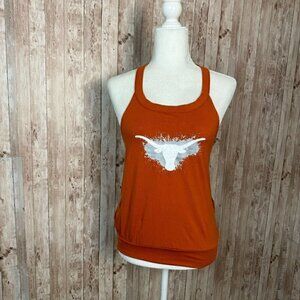 Chicka-d Womens Racerback Top University of Texas Longhorns Rust Medium